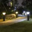 Tiny pillar lawn post panel lights sculpture outdoor waterproof led landscape lighting garden solar lights