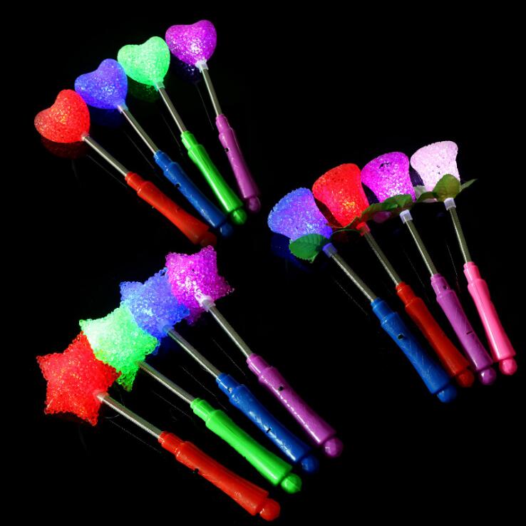 Дети Мулти цветов играя игрушки СИД форма звездрозехарт палочки зарева