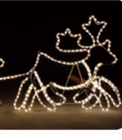 La décoration extérieure 3d a mené la corde de sculpture réverbère la lumière de motif de rue de Noël