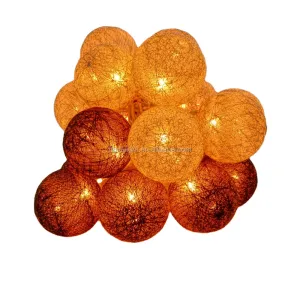 Produits de vie de vacances décoration de mariage led chaîne diwali lumière 20led pliable boule de coton lumières