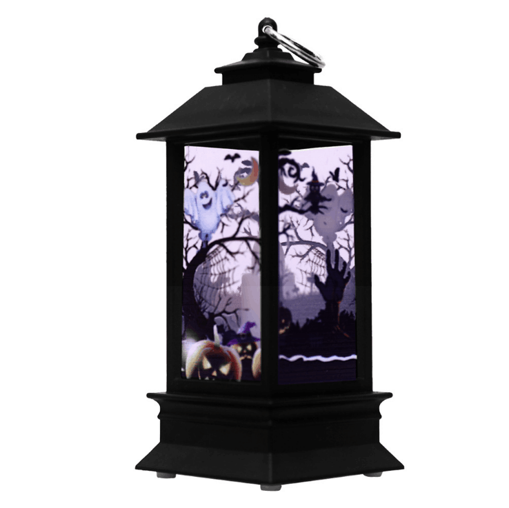 Nouveau gros Halloween vent lumières LED bougies électroniques jack-o '-lanterne décorations en plastique cadeaux d'Halloween