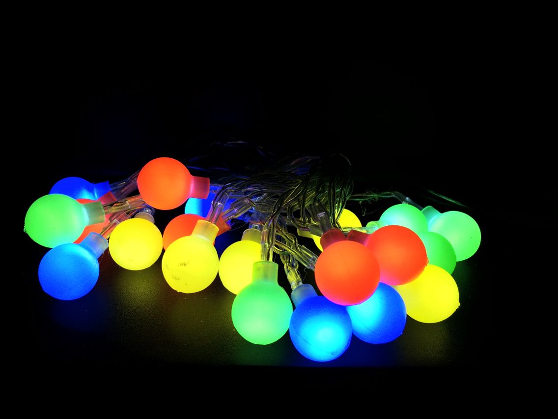Produits de vie de vacances décoration de mariage led chaîne diwali lumière 20led pliable boule de coton lumières