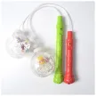 Juguete LED para niños, luz portátil, linterna de bola de nieve transparente, bola Bobo, juguetes con luz LED
