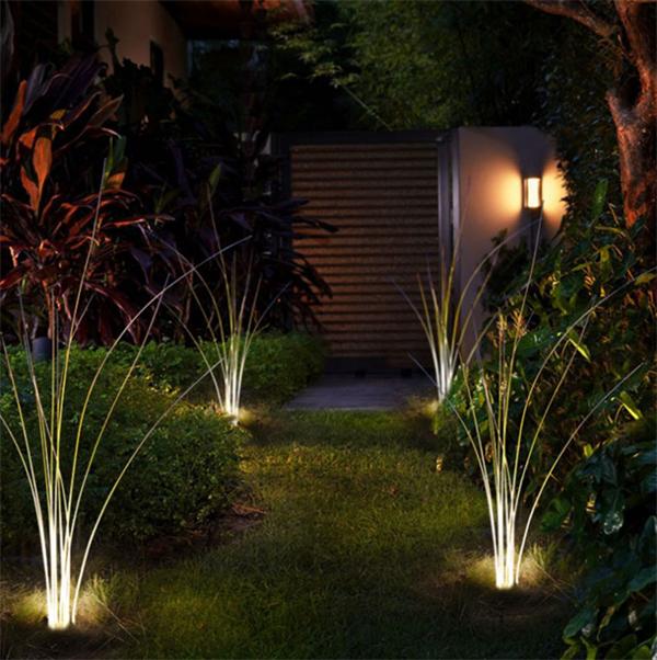 Outdoor Pond River Lawn Light Canne Paesaggio Lampada led in fibra ottica ramo luce DC12v RGB 3000k 6000K