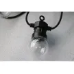Conception professionnelle lumière LED solaire câble en caoutchouc fil de cuivre 7.5M avec 10 douilles B22 lampe ceinture extérieure Vintage guirlandes lumineuses