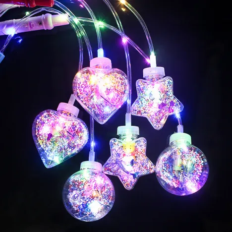 Jouet pour enfants à LED lumière portable Lanterne boule de neige transparente Boule Bobo LED jouets lumineux