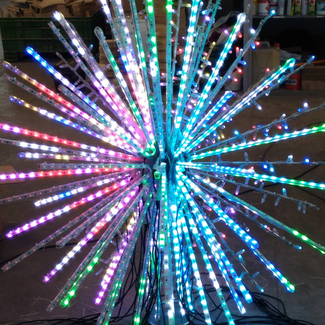 DIY户外灯饰3D流水效果中式灯笼led条形图案灯LED流星表演灯