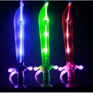 Light Up Flashing Pirate Sword With Skull And Crystal Ball