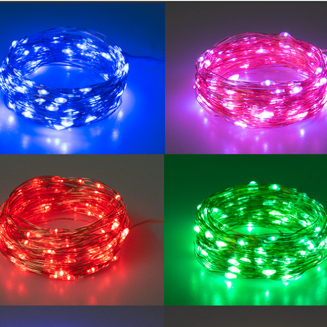 سلسلة أضواء led بطارية صغيرة تعمل بالطاقة الأسلاك النحاسية أضواء الجنية المرصعة بالنجوم لغرفة النوم حفلة عيد الميلاد