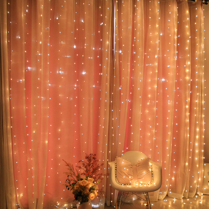 3 *3mLED copper wire curtain lamp