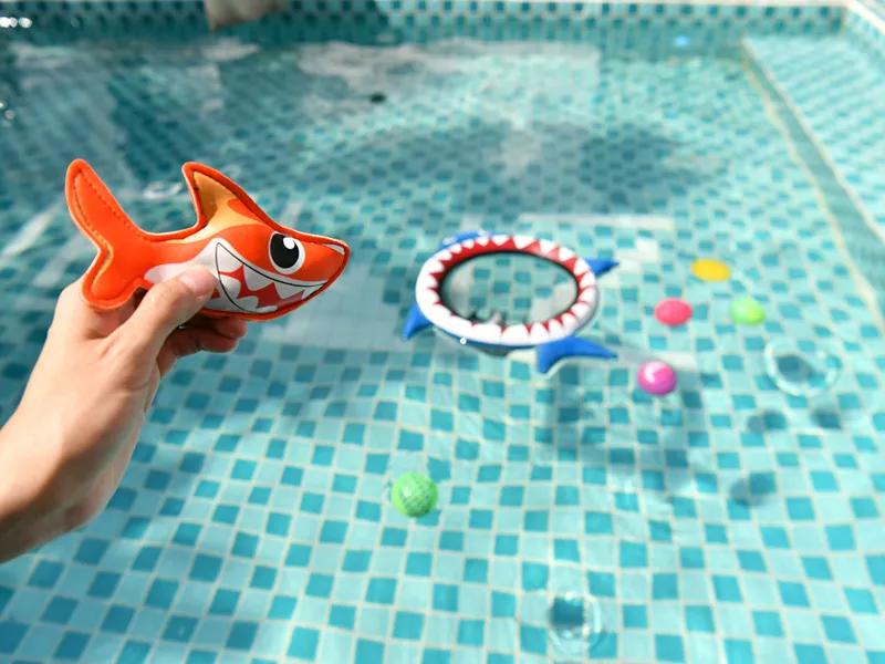 Build A Target On Swimming Pool -- Neoprene Toss Disk Set