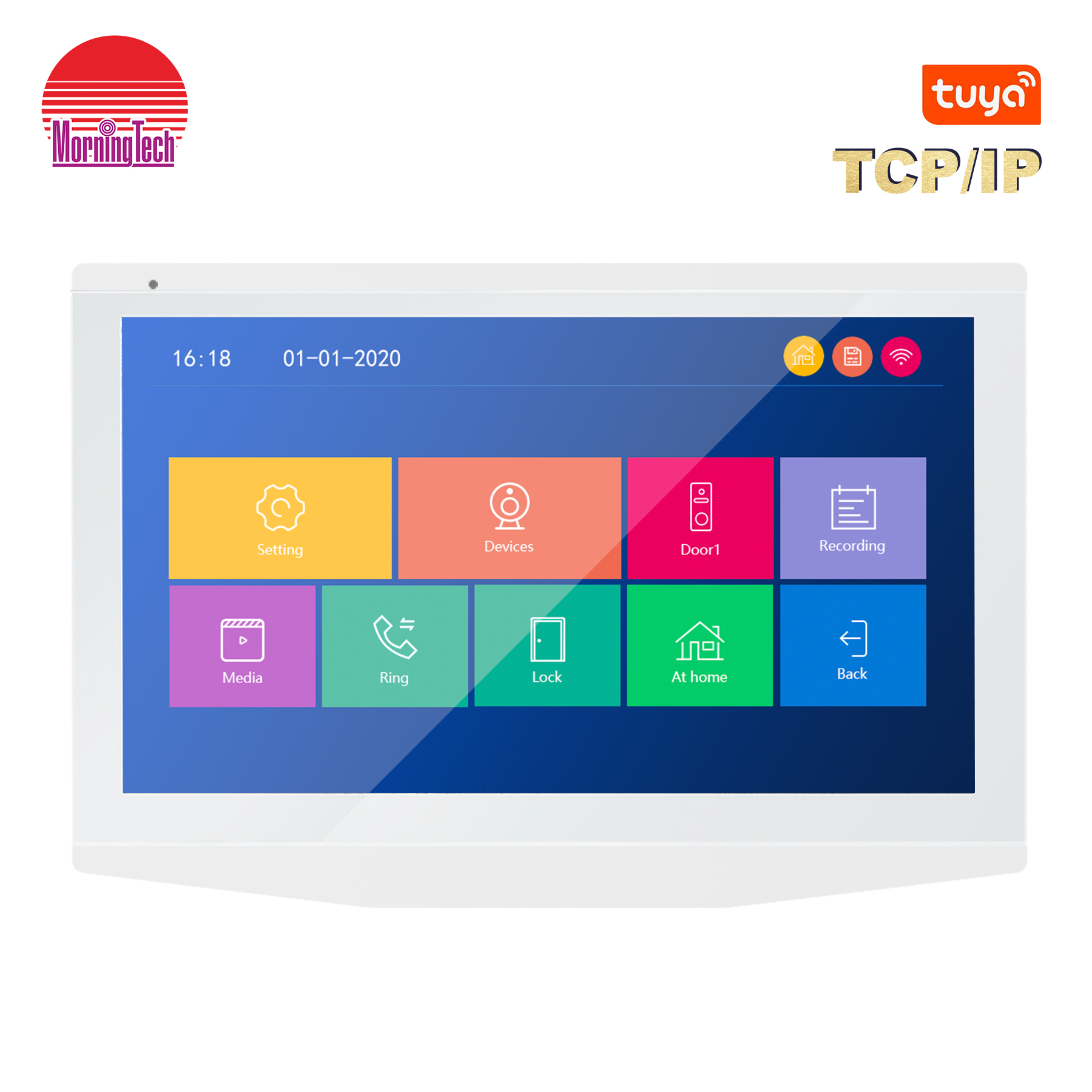 TCP/IP video door phone intercom system 7-inch touchscreen