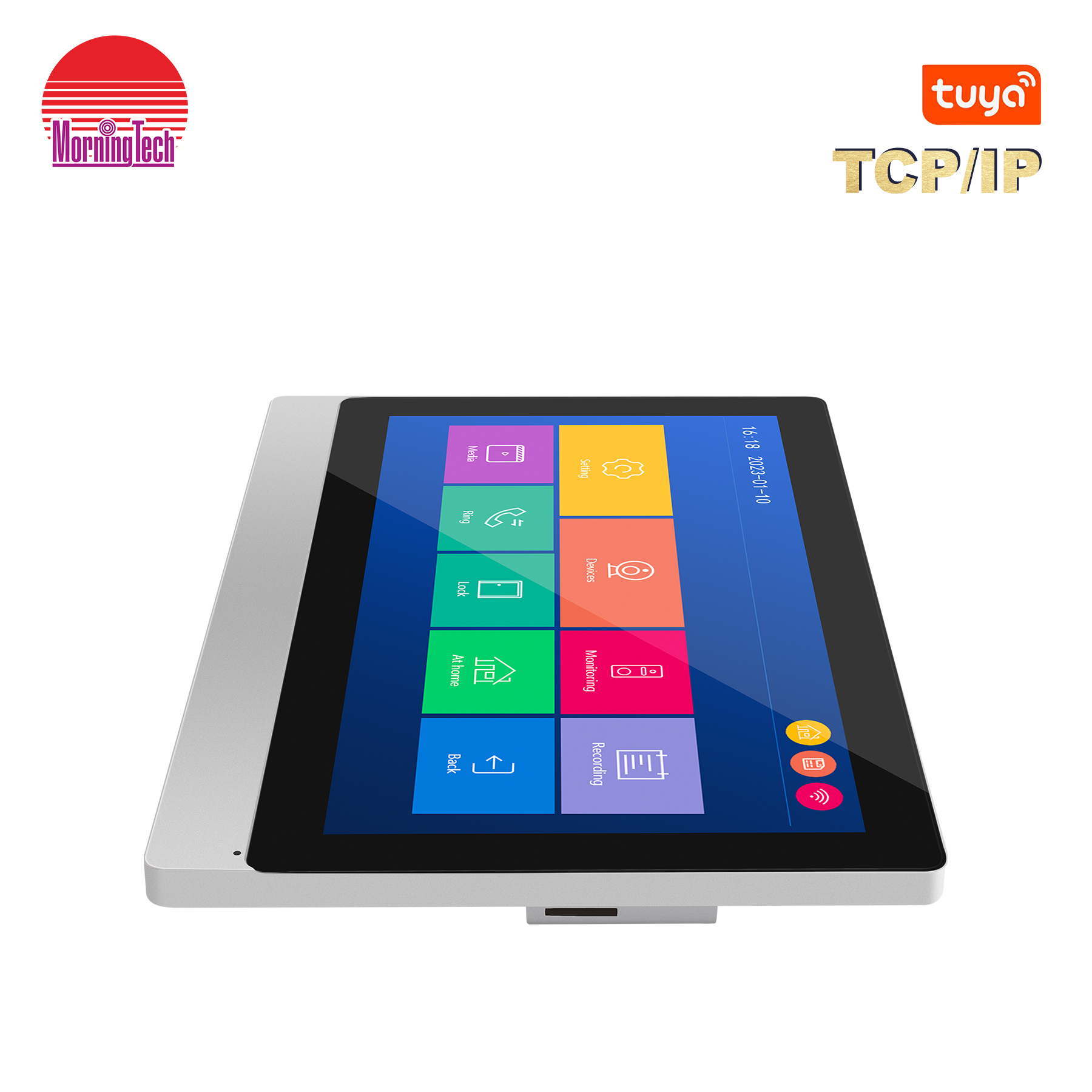 TCP/IP video door phone intercom system 9-inch touchscreen