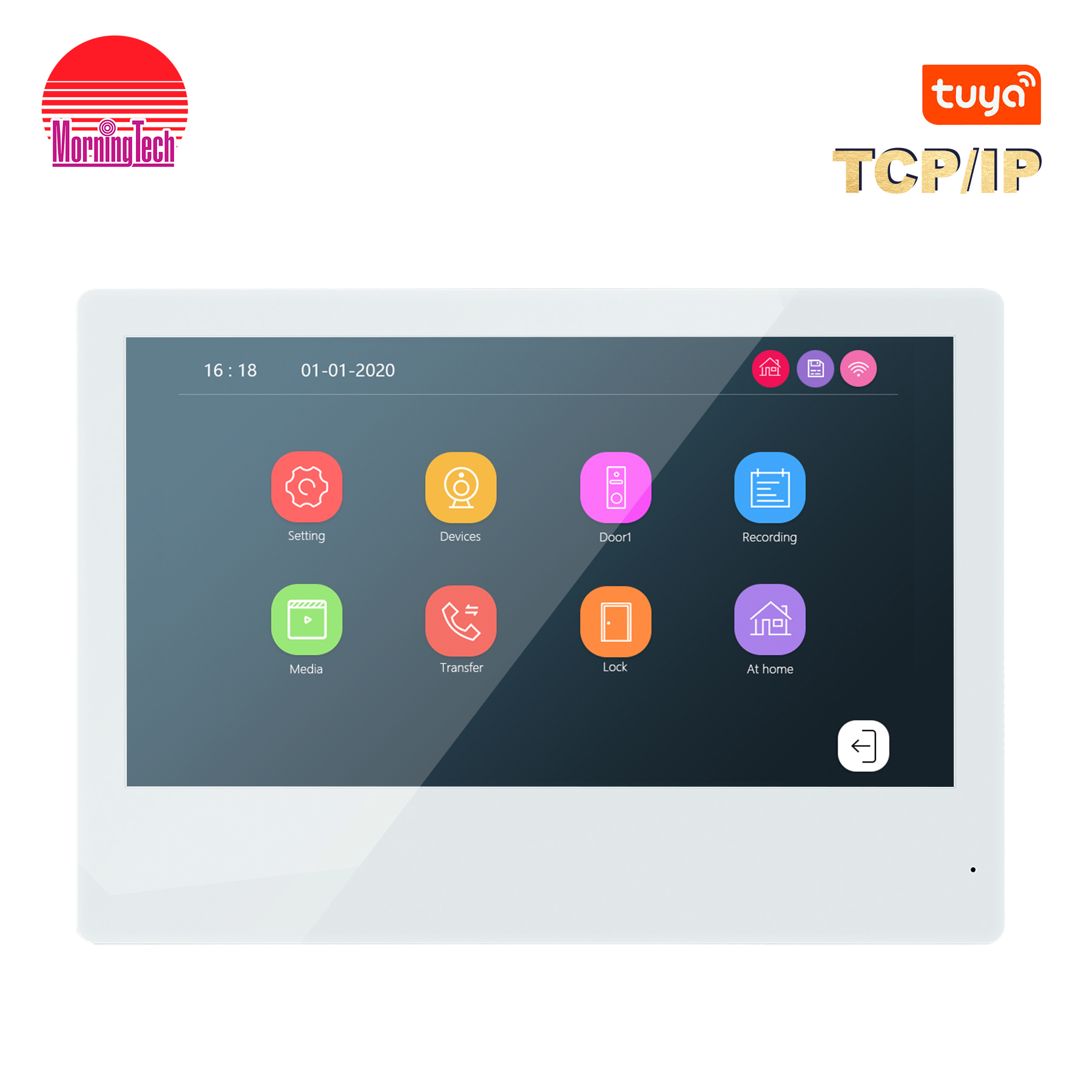 TCP/IP video door phone intercom system 10.1-inch touch screen