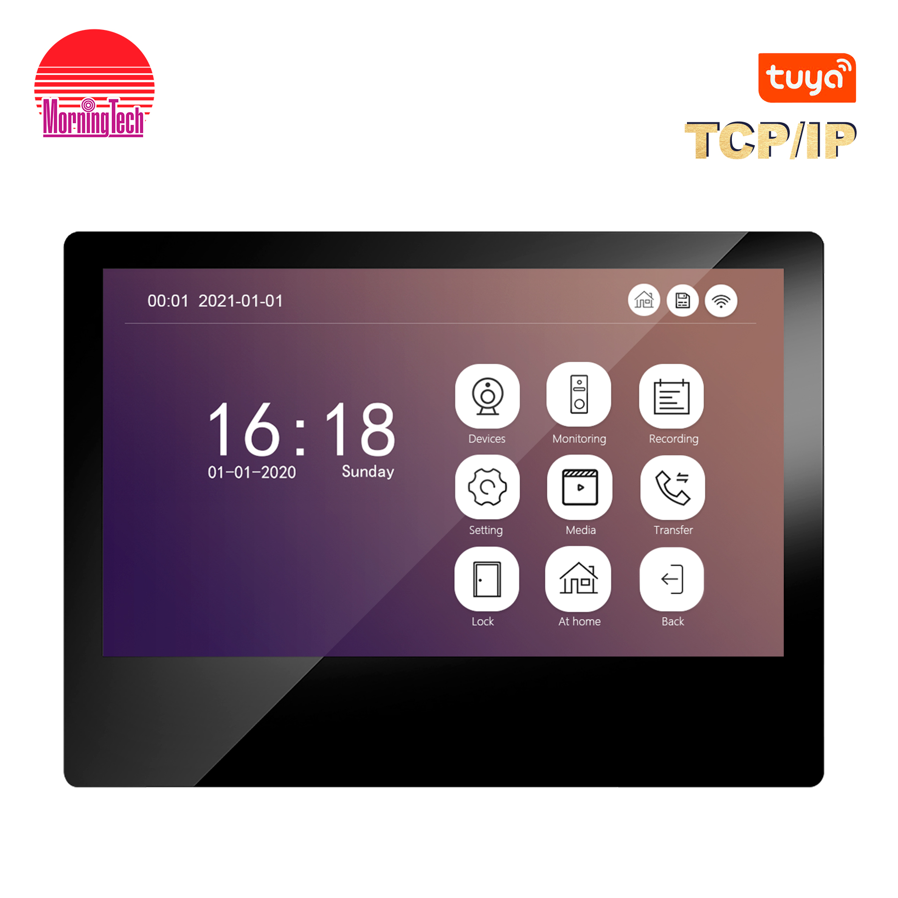 TCP/IP video door phone intercom system 10.1-inch touch screen