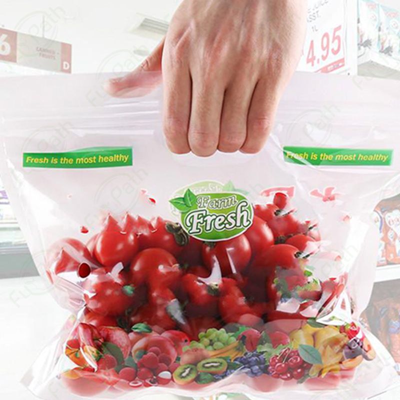 حقيبة تغليف بلاستيكية للخضروات والفواكه قابلة لإعادة الاستخدام بالجملة