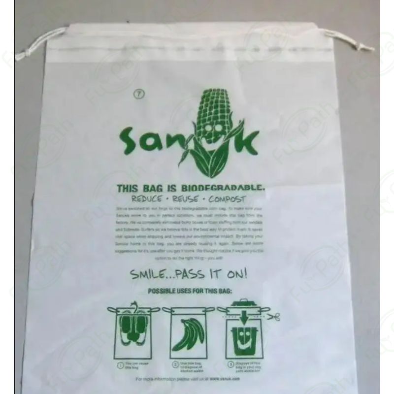 Biodegradable shopping sacculos