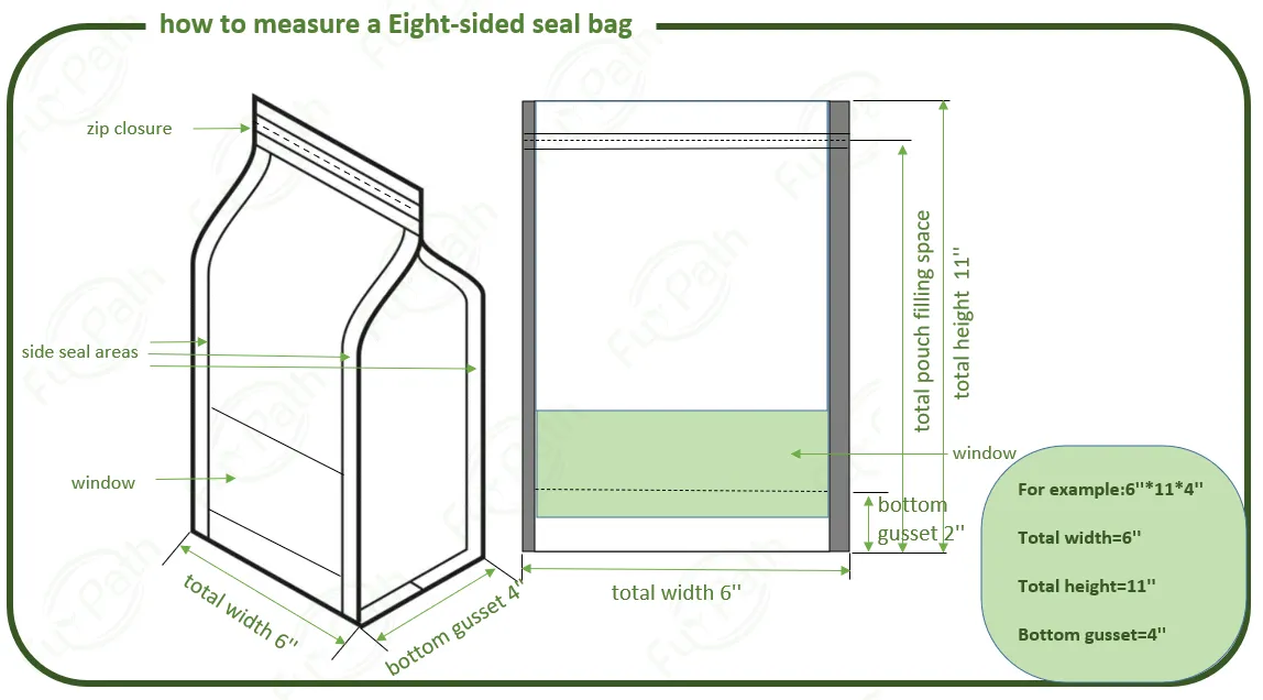Flat Bottom Kraft Paper Bag with Window