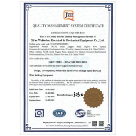 Certification ISO (certificat de système de gestion de la qualité)