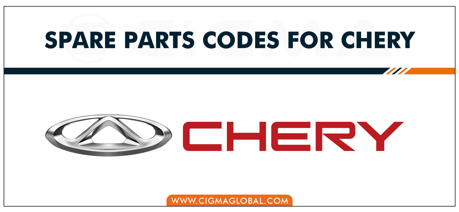 PART CODES FOR CHERY