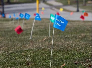 Colored Flags and Underground Utility Markings Keep Everyone Safe