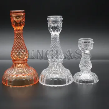  الشركة المصنعة لحامل الشموع الزجاجية تاجر الجملة للزجاج الشفاف 