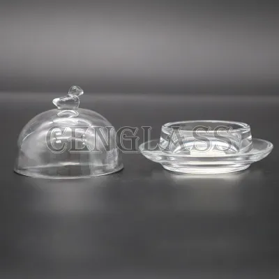 Glass Tableware Clear Glass Butter Dish