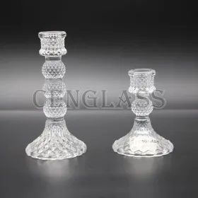 Klassischer Stumpenkerzenhalter aus Glas