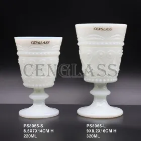 Glass Cup Milky Glass Goblet