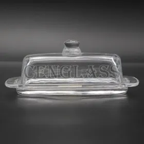 Стеклянная посуда Блюдо для масла из прозрачного стекла