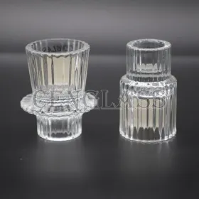 Kerzenhalter aus Glas mit doppeltem Verwendungszweck