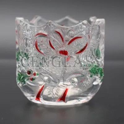 Christmas Votive Glass Candle Holder