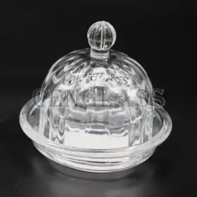 Vaisselle en verre Beurrier en verre transparent