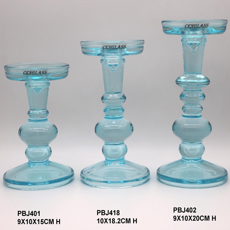 Dual use glass pillar candle holder