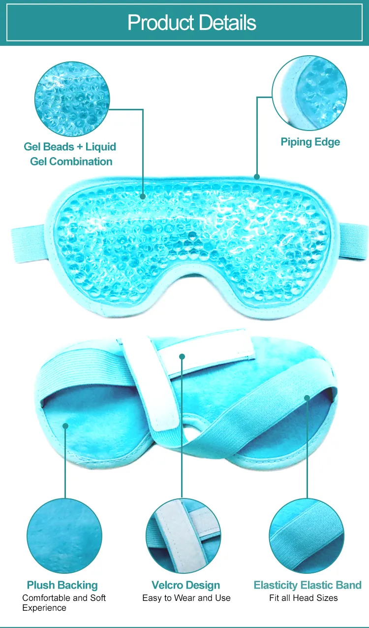 Hot Cold Sleep Gel Bead Eye Mask for Anti-Wrinkle and Dark Circles Cooling Eye Mask