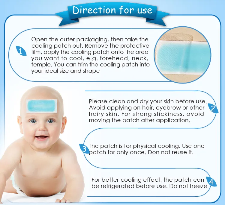 High Quality Hydrogel Fever Cooling Patch Safe For Baby Kids