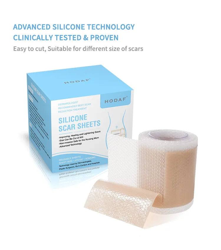 HODAF Medical Silicone Easy-Tear Gel Tape Roll For Scar
