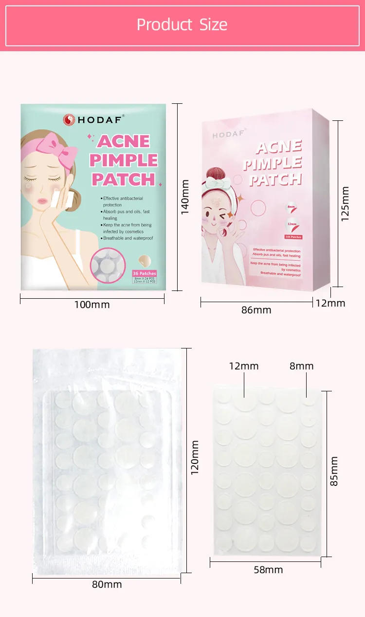 HODAF Customized Hydrocolloid Acne Patch Acne Remover Patches