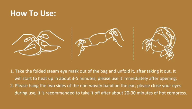 Hot selling steam hot compress self-heating eye mask