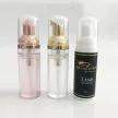 60ML Rose Gold Pump Foaming Lash Extension Cleanser Eyelash Shampoo Set