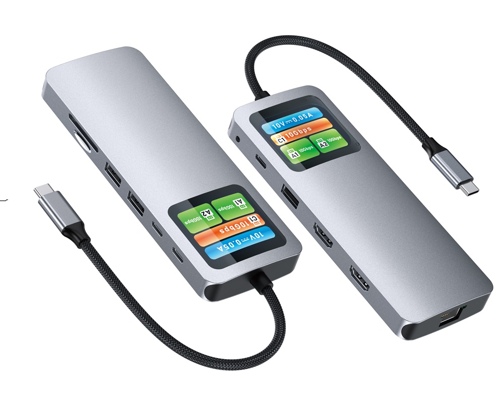 MST USB-C Hub with Digital Display