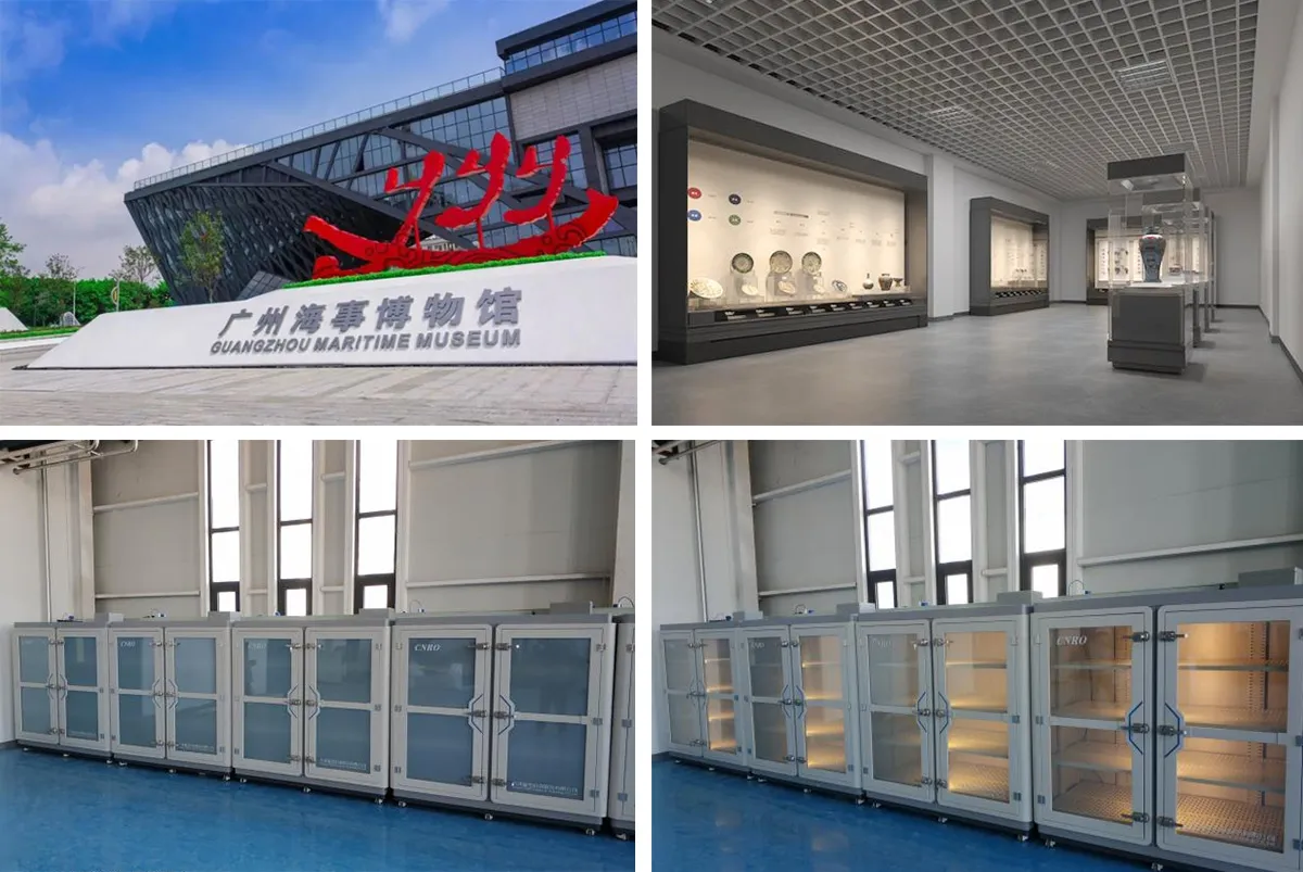 Guangzhou Maritime Museum——High airtight constant humidity low oxygen showcase & Energy-saving high airtight constant humidity cabinet