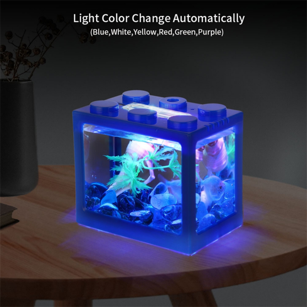 Good quality detachable mini farming tanks plastic fish tank plants lights salt water aquarium fish tank