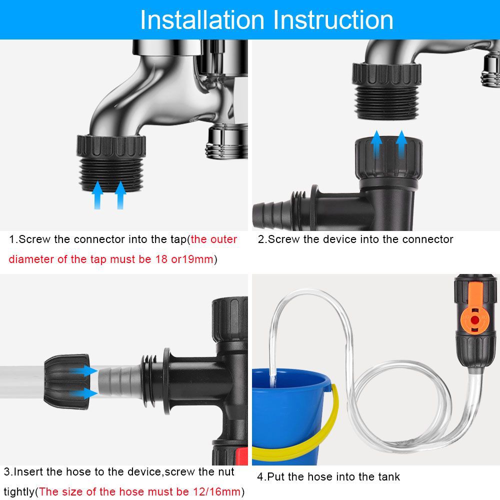 Multifunctional Aquarium Water Changer Automatic Fish Tank Cleaning Pump Extended Water Pipe Siphon Filter Tool