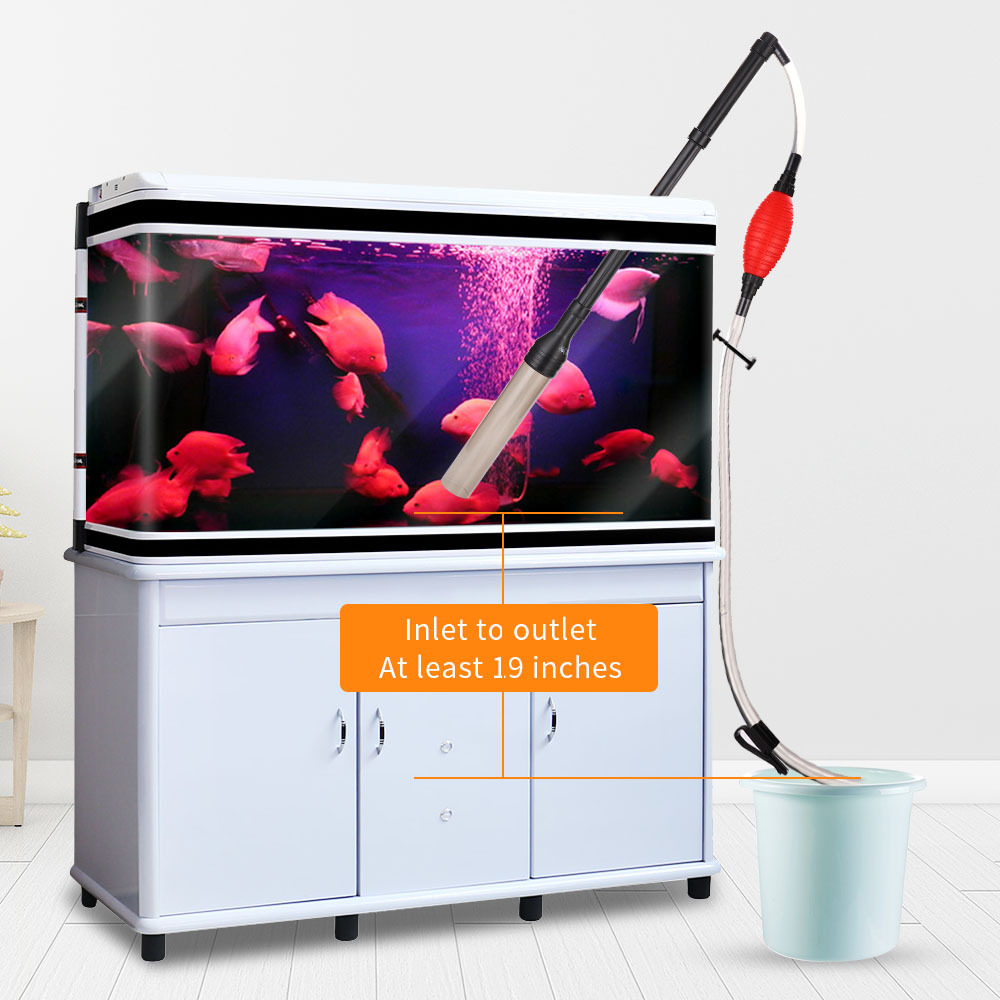 Fish Tank Manual Sand Cleaner Water Pipe Clip Retractable Short Tube Sand Washing Aquarium Gravel Cleaner