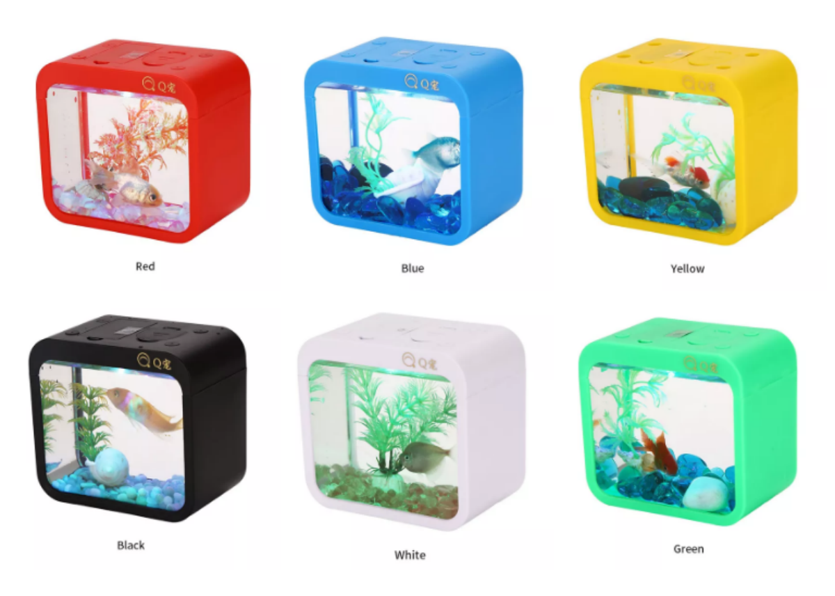 Raybow creative tabletop design aquarium decorations equipment plastic betta fish box jellyfish tank