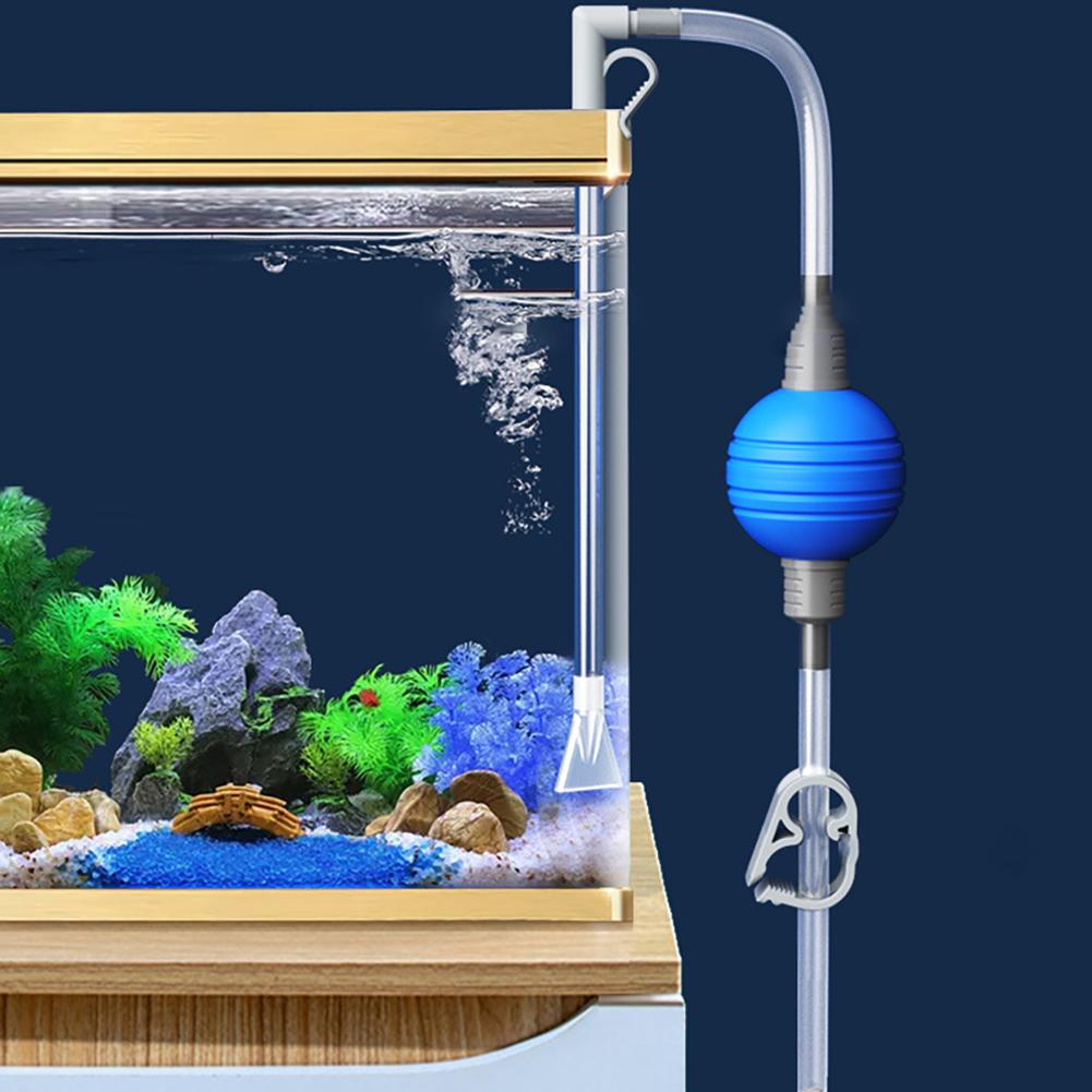 Fish tank cleaning tool manual siphon water change aquarium vacuum gravel sand cleaner