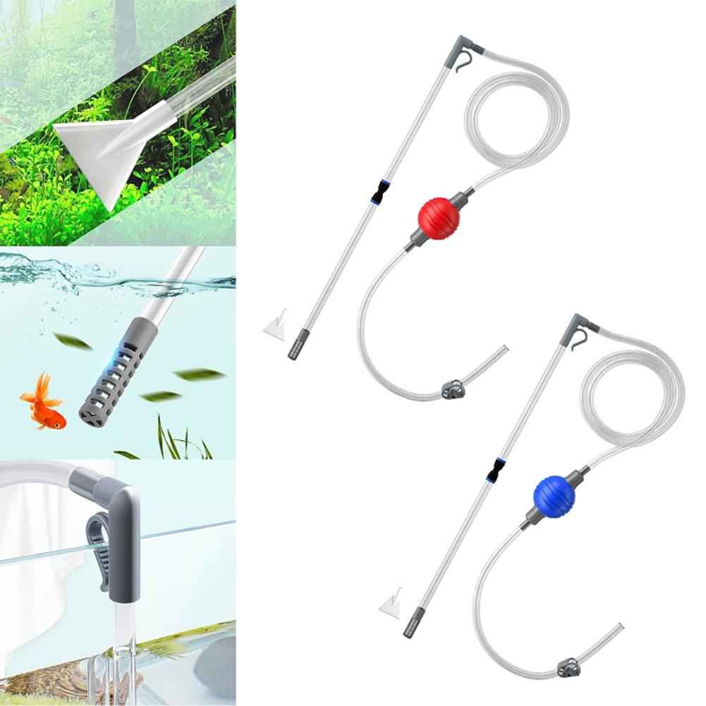 Fish tank cleaning tool manual siphon water change aquarium vacuum gravel sand cleaner