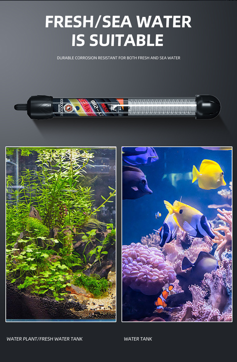 Glass Heaters Aquariums Knob Temperature Control Fully Submersible Aquarium Heater for Aquariums Fish Tank