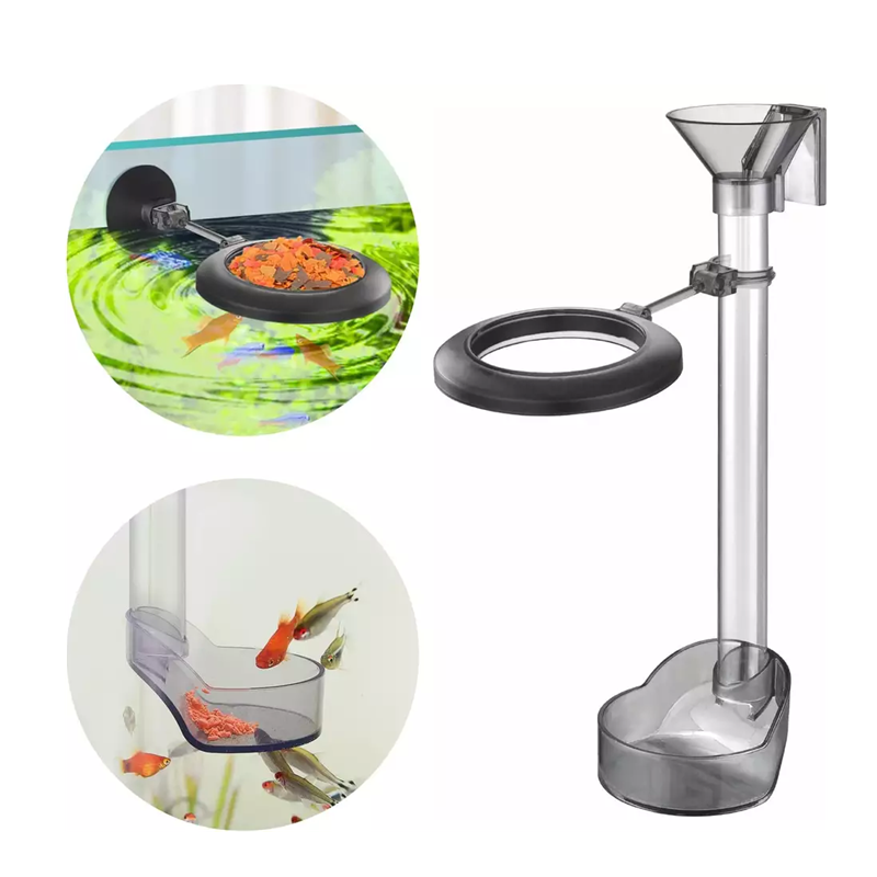 RAYBOW Shrimp Feeding Dish Set Feeding Ring Cleaning Brush Aquarium Fish Feeder Tube Kit for Fish Tank